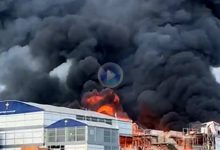 Un gran incendio devora una de las grandes carpas del Marco Simone CC, sede de la Ryder Cup