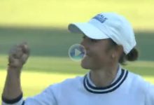 Ana Pelaez sacó el puño, y la sonrisa, con este purazo en la primera jornada del Open de España