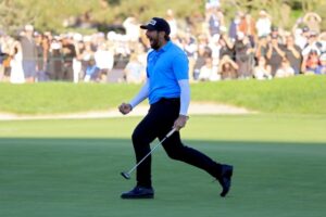 Matthieu Pavon Celebracion, Torrey Pines, Farmers 24, PGA Tour,
