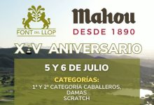 Font del Llop acoge el Torneo Aniversario en su XIV edición, será el próximo fin de semana: 5-6 julio
