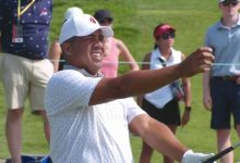 Espectacular golpazo de Jhonattan Vegas, líder del 3M Open, en el 17, el hoyo más difícil del campo