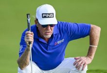 Batacazo de Miguel Ángel Jiménez en el Rogers Charity. No pudo superar el doblebogey del dos