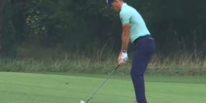 Billy Horschel, autor del golpe del día en la primera jornada del Wyndham tras este eagle en el 2