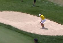 Sergio sacó su magia a pasear con este golpazo desde el bunker en la 2ª ronda del Greenbrier