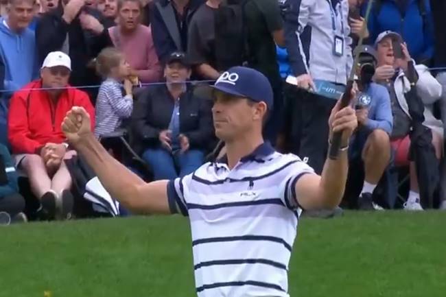 Con este eagle, Horschel le birlaba el título a Rory en el BMW PGA Championship. ¡¡Vaya purazo!!