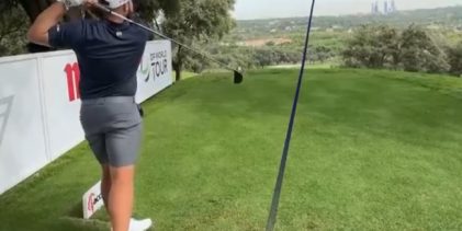 El tee del hoyo 1 del Club de Campo Villa de Madrid será una de las estampas de esta semana