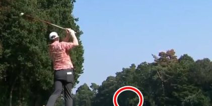 El maravilloso «slice» controlado de MacIntyre con el driver desde la calle en el BMW PGA Champ.