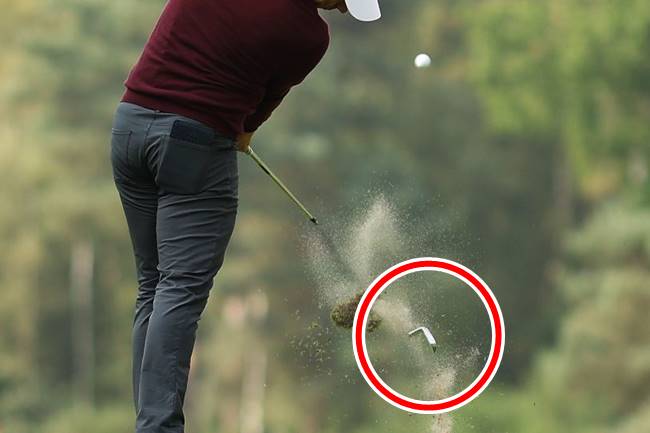 McIlroy perdió la cabeza de su hierro 9 tras golpear la bola. A pesar de ello Rory acabó con birdie