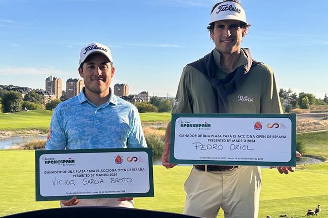 Pedro Oriol y Víctor García-Broto obtienen billete al Open de España tras ganarlo en la previa del CNG