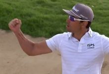 Rafa Cabrera consiguió en el Abu Dhabi HSBC uno de los mejores golpes desde el bunker