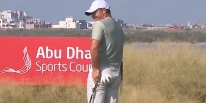 Rory McIlroy se anotó este domingo uno de los mejores putts de la ronda final en Abu Dhabi