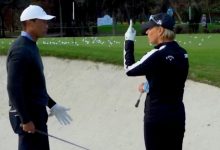 Tiger y Annika Sörenstam compartieron consejos para jugar desde el bunker en la previa del PNC