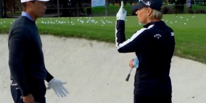 Tiger y Annika Sörenstam compartieron consejos para jugar desde el bunker en la previa del PNC