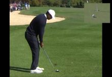 Tiger Woods la dejó dada con este approach en el PNC Championship donde juega con su hijo