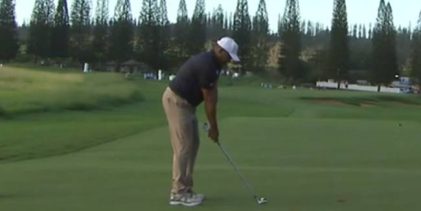 Jhonattan Vegas aprovechó el golpazo de salida para anotar el primer birdie del año en Hawaii