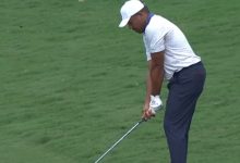 Jhonattan Vegas se inventa esta maravilla desde la calle para sacar el eagle en el hoyo 15