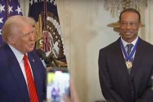 Donald Trump, Tiger Woods, Yasir Al-Rumayyan, Adam Scott, Jay Monahan, PGA Tour, LIV Golf, PIF,