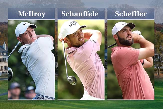 Scottie Scheffler, Rory McIlroy, Xander Schauffele, PGA Championship, Quail Hollow Club, Milla Verde,