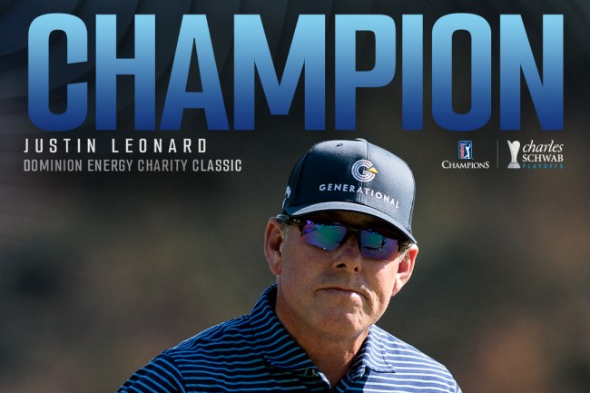 Justin Leonard, Dominion Energy Charity Classic, Champions Tour, Ernie Els, Thomas Bjorn, Charles Schwab Cup, Simmons Bank Championship,