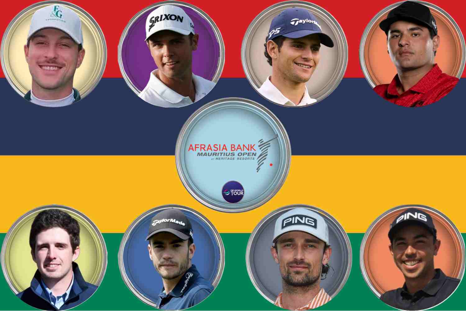 Adri Arnaus, AfrAsia Bank Mauritius Open, Ángel Ayora, DP World Tour, Eugenio Chacarra, Iván Cantero, Javi Colomo, Manuel Elvira, Mauritius Open, Quim Vidal, Rocco Repetto, Sebas García,