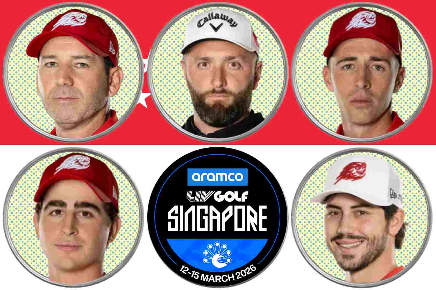 Sergio García, Jon Rahm, Luis Masaveu, David Puig, Josele Ballester, LIV Golf, LIV Golf Singapore, Joaquín Niemann,