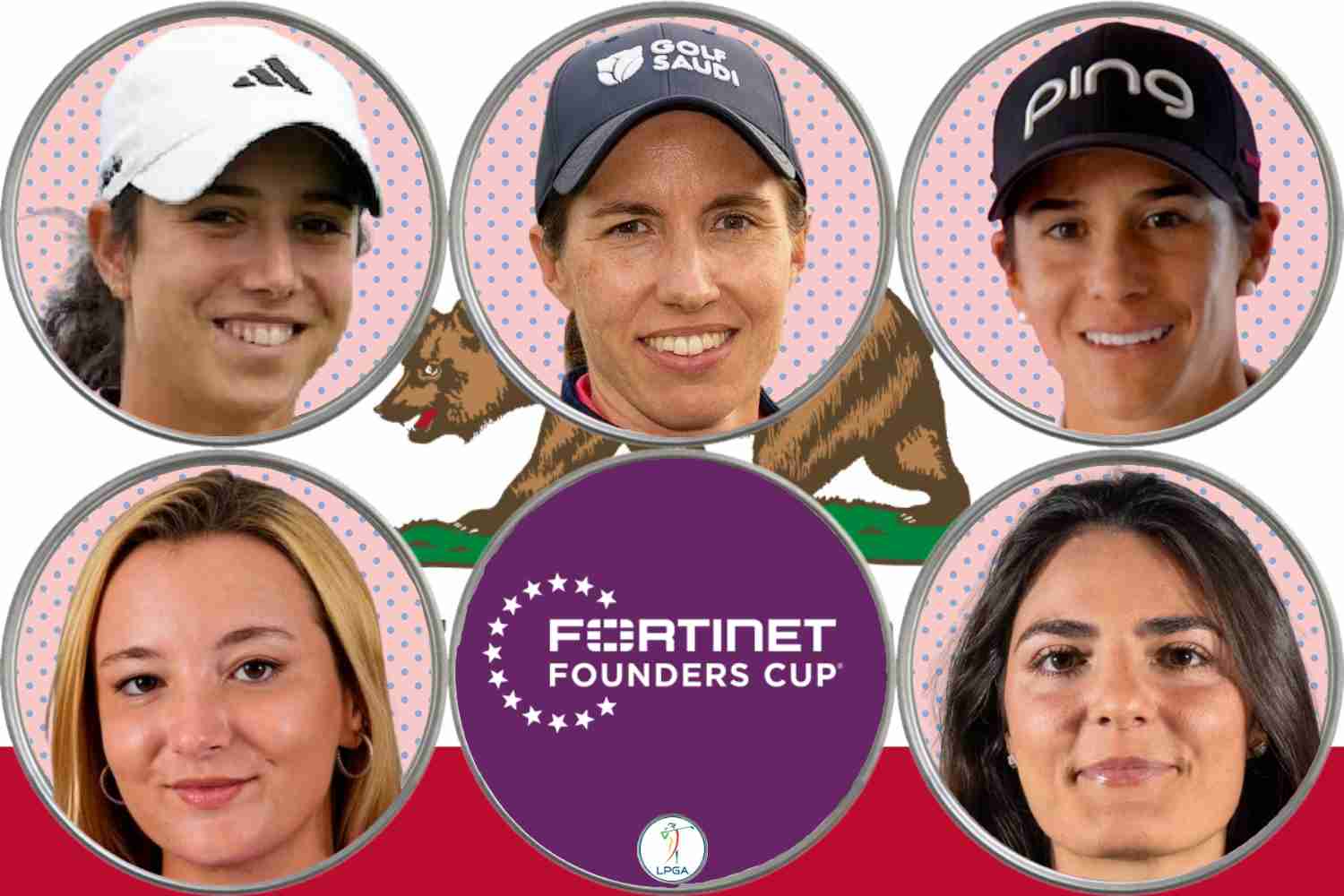 Azahara Muñoz, Carla Tejedo, Carlota Ciganda, Carolina López-Chacarra, Founders Cup, Julia López, LPGA Tour,
