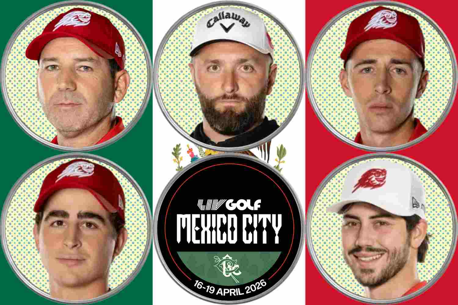 David Puig, Jon Rahm, Josele Ballester, LIV Golf League, LIV Golf México City, Luis Masaveu, Sergio García,