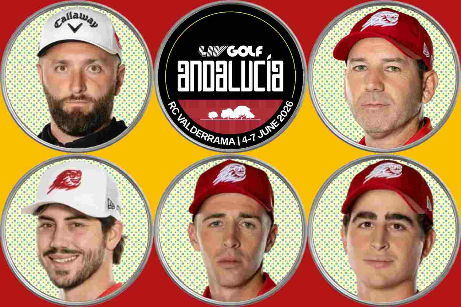 David Puig, Jon Rahm, Josele Ballester, LIV Golf Andalucía, Luis Masaveu, RC Valderrama, Sergio García,