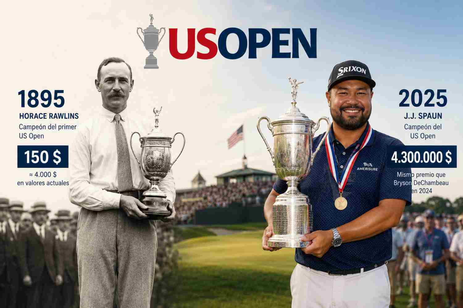 US Open Golf, J.J. Spaun, Jon Rahm, Horace Rawlins,
