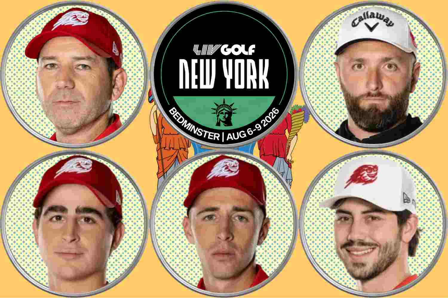 LIV Golf New York, Jon Rahm, Sergio García, Luis Masaveu, David Puig, Josele Ballester,